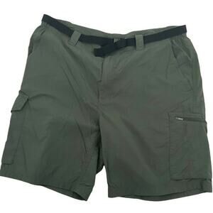 Columbia Omni Shade Short Men Size 40 Sun Protection Attached Belt Pockets Cargo